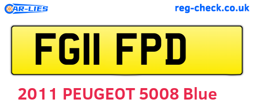 FG11FPD are the vehicle registration plates.