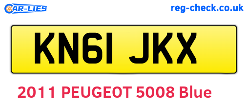KN61JKX are the vehicle registration plates.