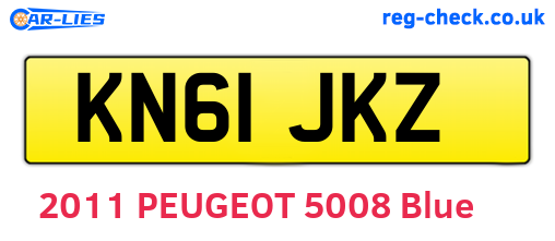 KN61JKZ are the vehicle registration plates.