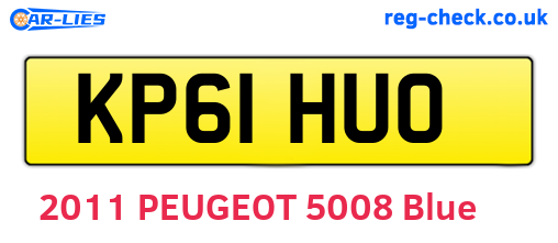 KP61HUO are the vehicle registration plates.