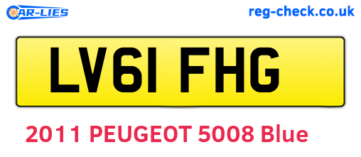 LV61FHG are the vehicle registration plates.