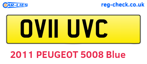OV11UVC are the vehicle registration plates.