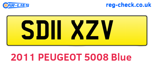 SD11XZV are the vehicle registration plates.