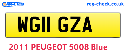 WG11GZA are the vehicle registration plates.