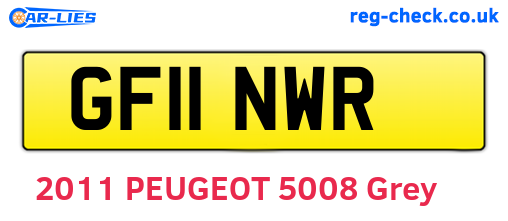 GF11NWR are the vehicle registration plates.