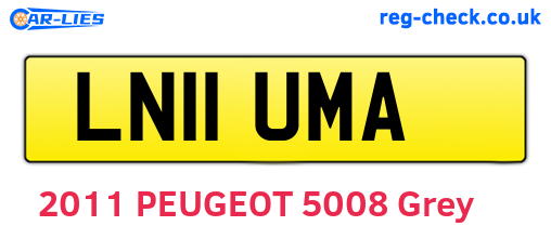 LN11UMA are the vehicle registration plates.