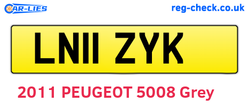 LN11ZYK are the vehicle registration plates.