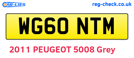 WG60NTM are the vehicle registration plates.