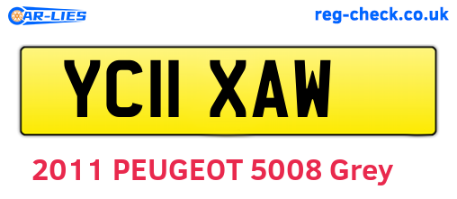 YC11XAW are the vehicle registration plates.