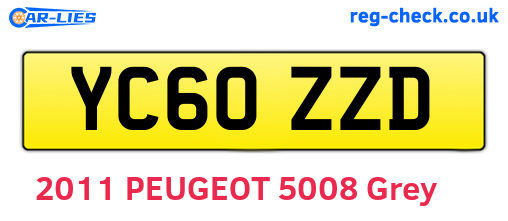 YC60ZZD are the vehicle registration plates.