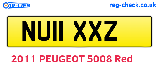 NU11XXZ are the vehicle registration plates.