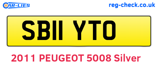 SB11YTO are the vehicle registration plates.