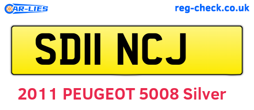 SD11NCJ are the vehicle registration plates.