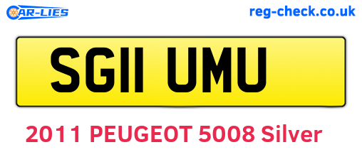 SG11UMU are the vehicle registration plates.