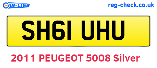 SH61UHU are the vehicle registration plates.