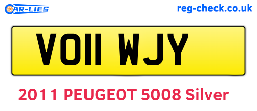 VO11WJY are the vehicle registration plates.