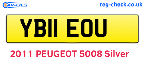 YB11EOU are the vehicle registration plates.