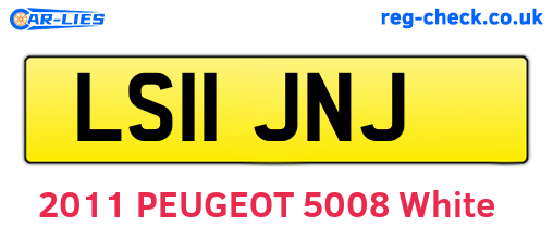 LS11JNJ are the vehicle registration plates.