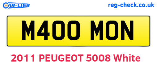 M400MON are the vehicle registration plates.