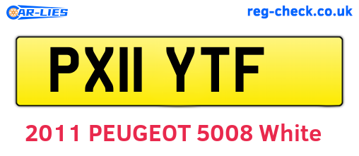 PX11YTF are the vehicle registration plates.