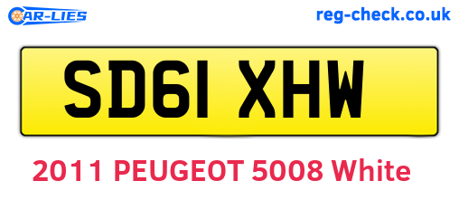SD61XHW are the vehicle registration plates.