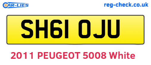 SH61OJU are the vehicle registration plates.