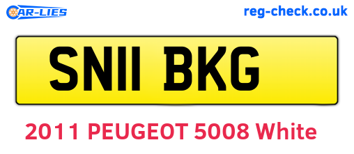 SN11BKG are the vehicle registration plates.
