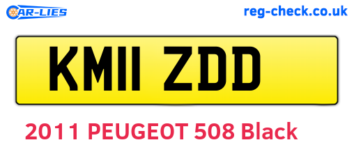 KM11ZDD are the vehicle registration plates.