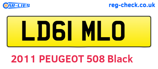 LD61MLO are the vehicle registration plates.