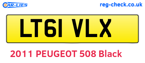 LT61VLX are the vehicle registration plates.