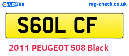 S60LCF are the vehicle registration plates.