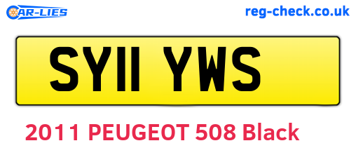 SY11YWS are the vehicle registration plates.