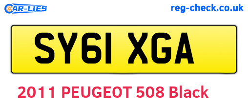 SY61XGA are the vehicle registration plates.