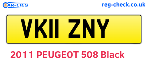 VK11ZNY are the vehicle registration plates.