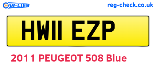 HW11EZP are the vehicle registration plates.