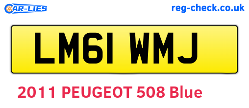 LM61WMJ are the vehicle registration plates.