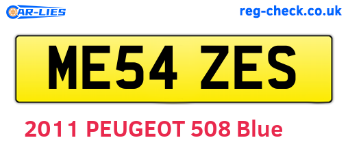ME54ZES are the vehicle registration plates.