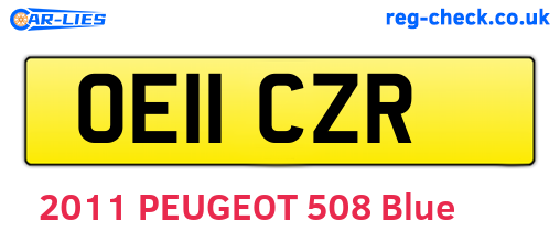 OE11CZR are the vehicle registration plates.