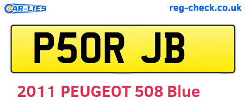 P50RJB are the vehicle registration plates.