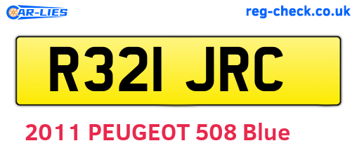 R321JRC are the vehicle registration plates.