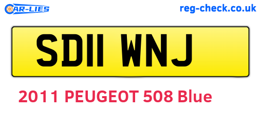 SD11WNJ are the vehicle registration plates.