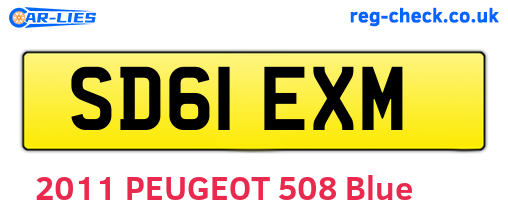 SD61EXM are the vehicle registration plates.