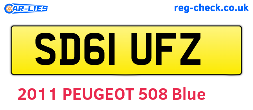 SD61UFZ are the vehicle registration plates.