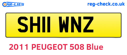 SH11WNZ are the vehicle registration plates.