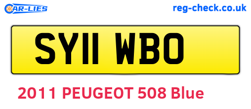 SY11WBO are the vehicle registration plates.