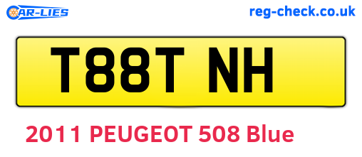 T88TNH are the vehicle registration plates.