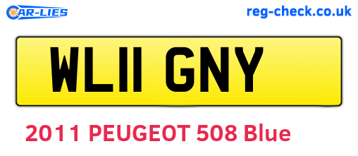 WL11GNY are the vehicle registration plates.