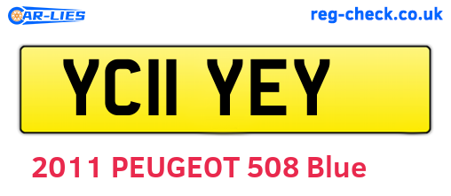 YC11YEY are the vehicle registration plates.