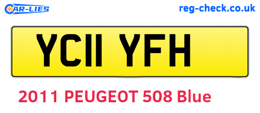 YC11YFH are the vehicle registration plates.