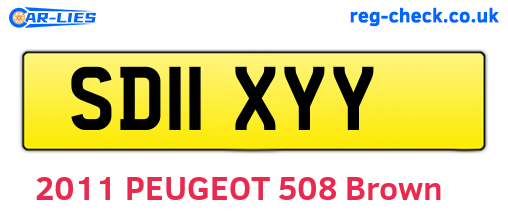 SD11XYY are the vehicle registration plates.
